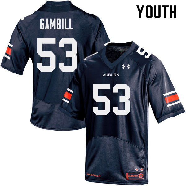Youth Auburn Tigers #53 Phelps Gambill College Football Jerseys Sale-Navy